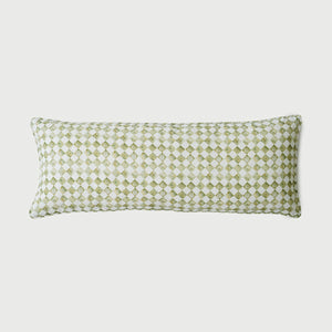 Checker Green Lumbar Cushion Cover by Sanctuary Living - Home Artisan