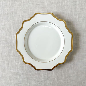 Celestine White Porcelain Side Plate with Gold Rim - Set of 2 - Home Artisan