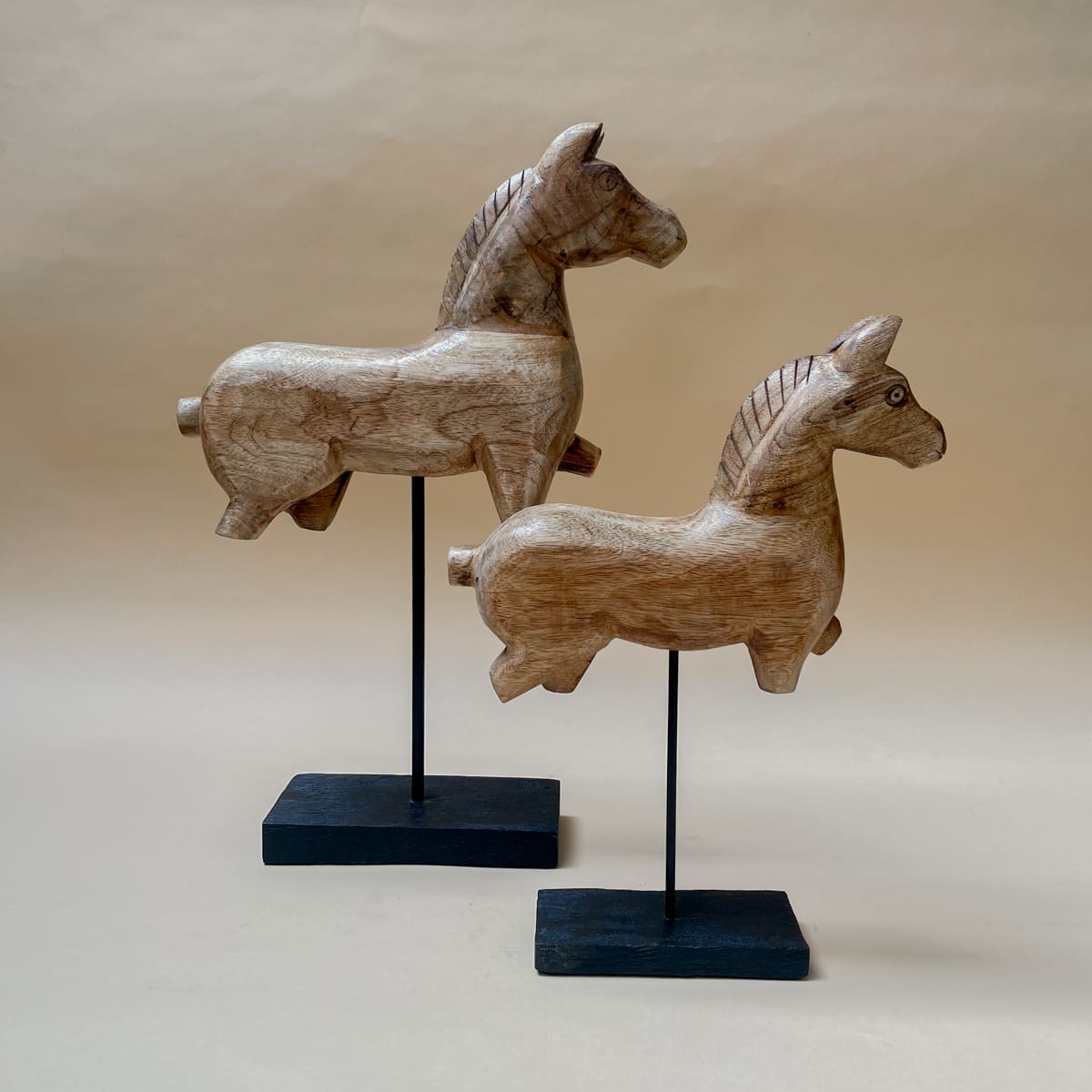 Nicholas Wooden Horse Sculpture (Small) - Home Artisan