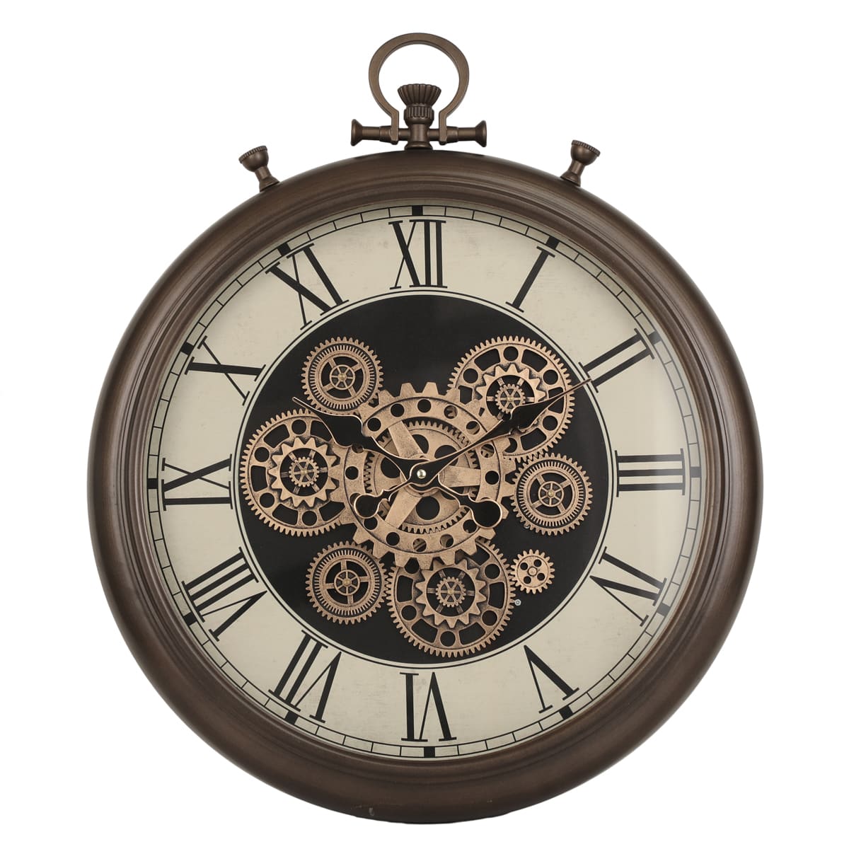 Crawford Vintage Metal Wall Clock (21 inches) - Home Artisan