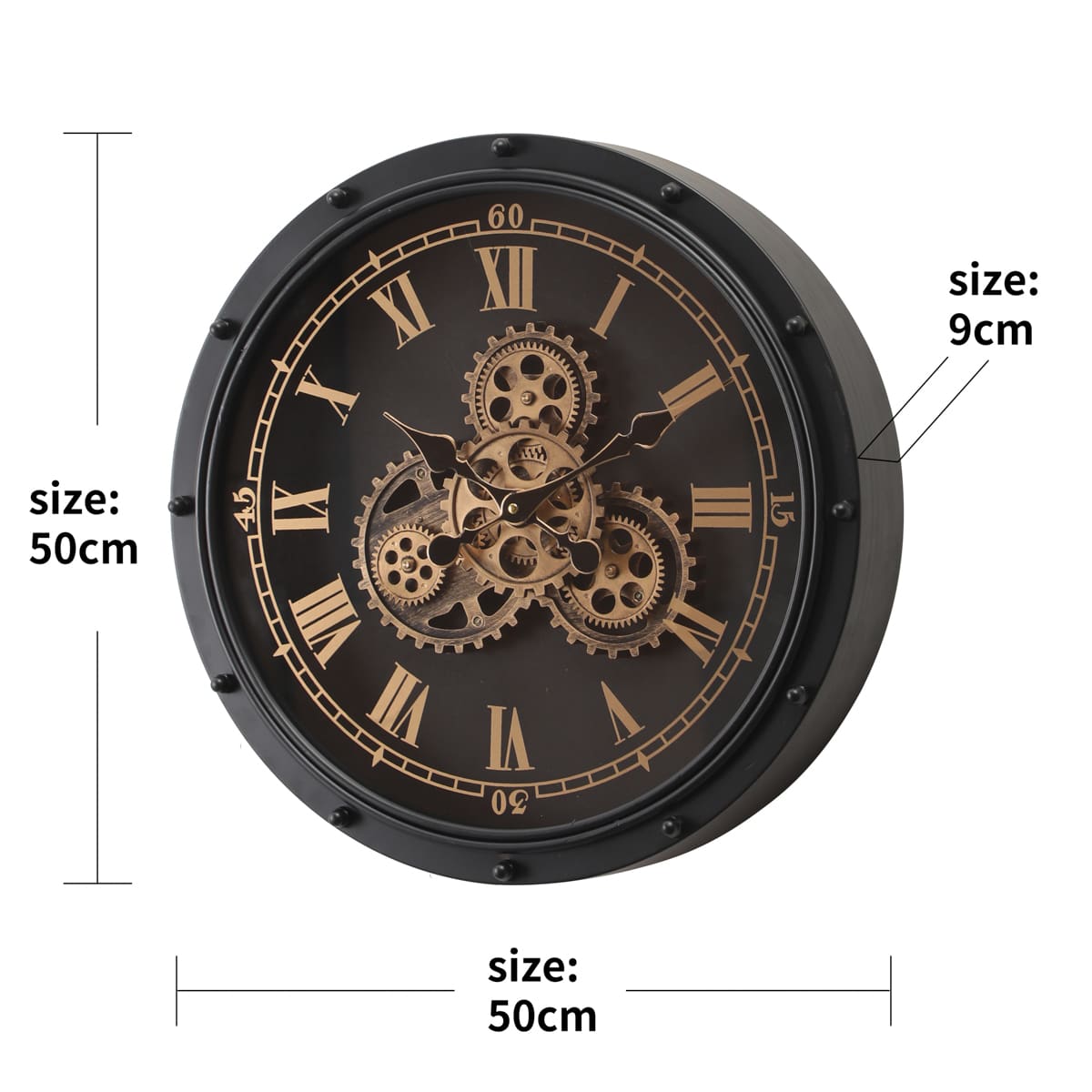 Fontaine Industrial Metal Wall Clock (20 inches) - Home Artisan