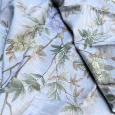 Cordelia Botanical Print Cotton Linen Duvet Cover