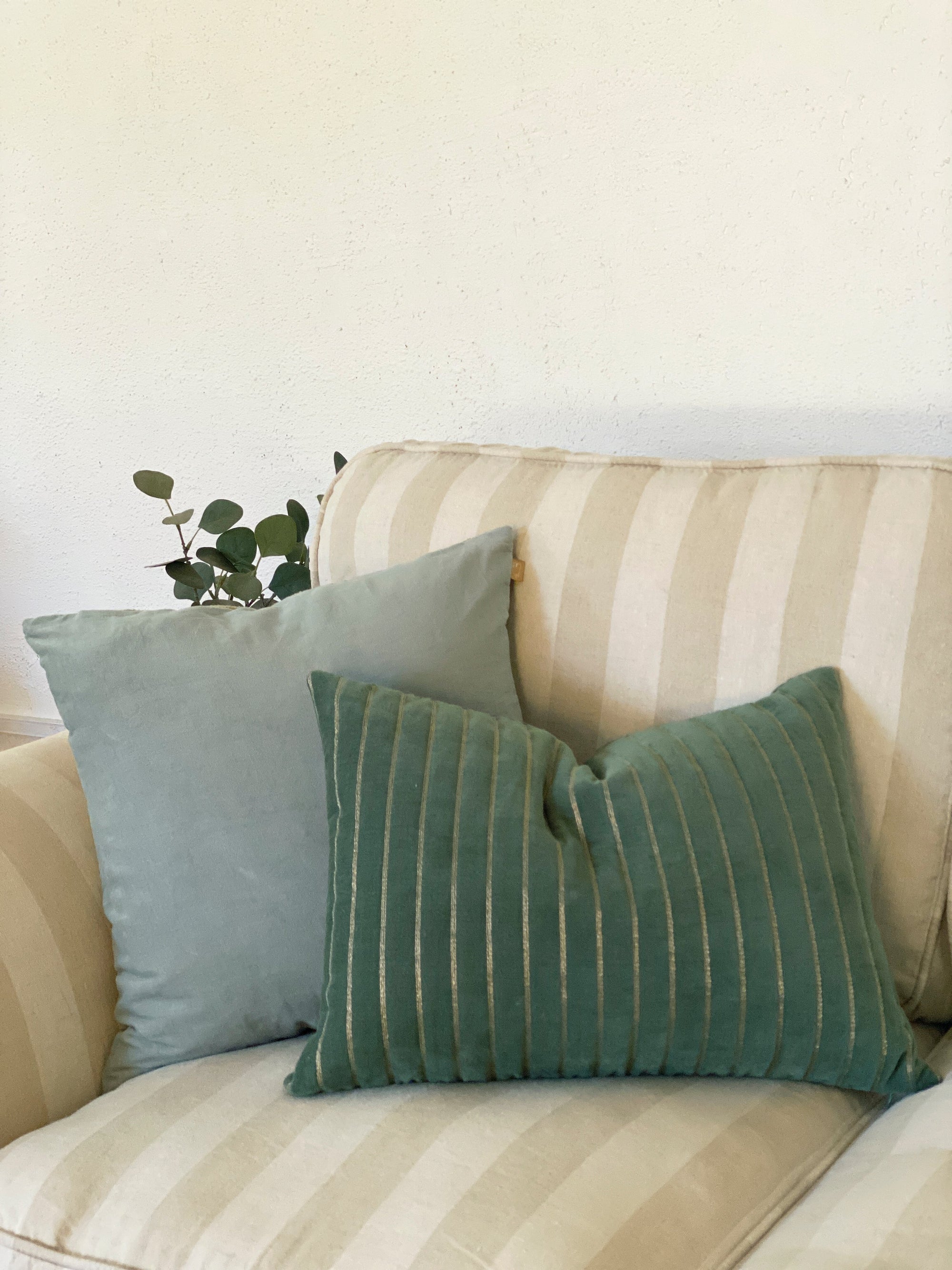 Eden Striped Eucalyptus Oblong Cushion Cover by Sanctuary Living - Home Artisan