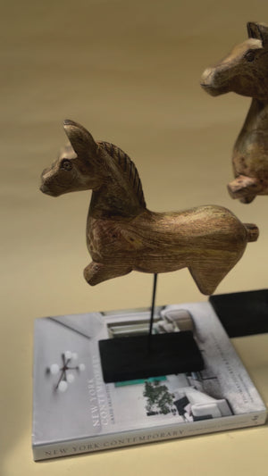Nicholas Wooden Horse Sculpture (Small)