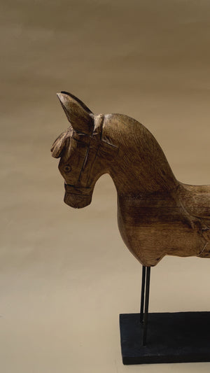 Leopold Wooden Horse Sculpture (Large)