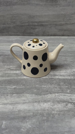 Monique Black Spots Ceramic Teapot