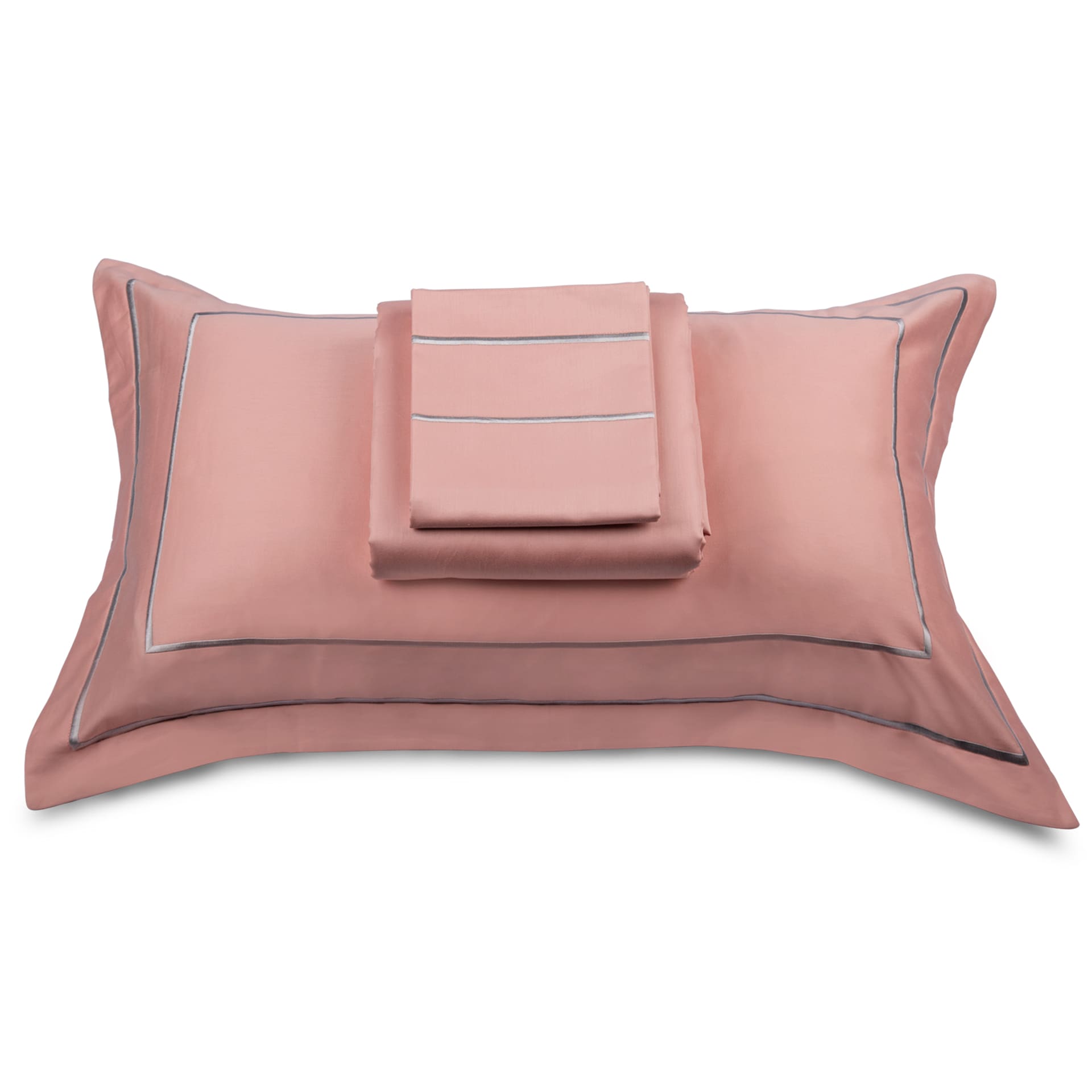 Classic Coral Peach Cotton Sateen Bed Sheet by Veda Homes - Home Artisan