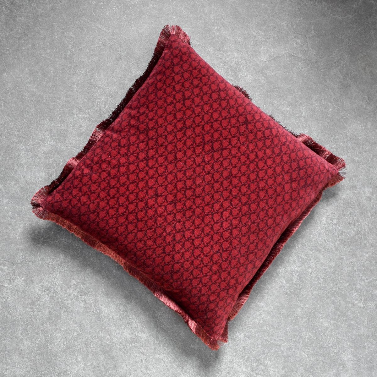 Red Printed Cushion Cover by Peter D'Ascoli - Home Artisan