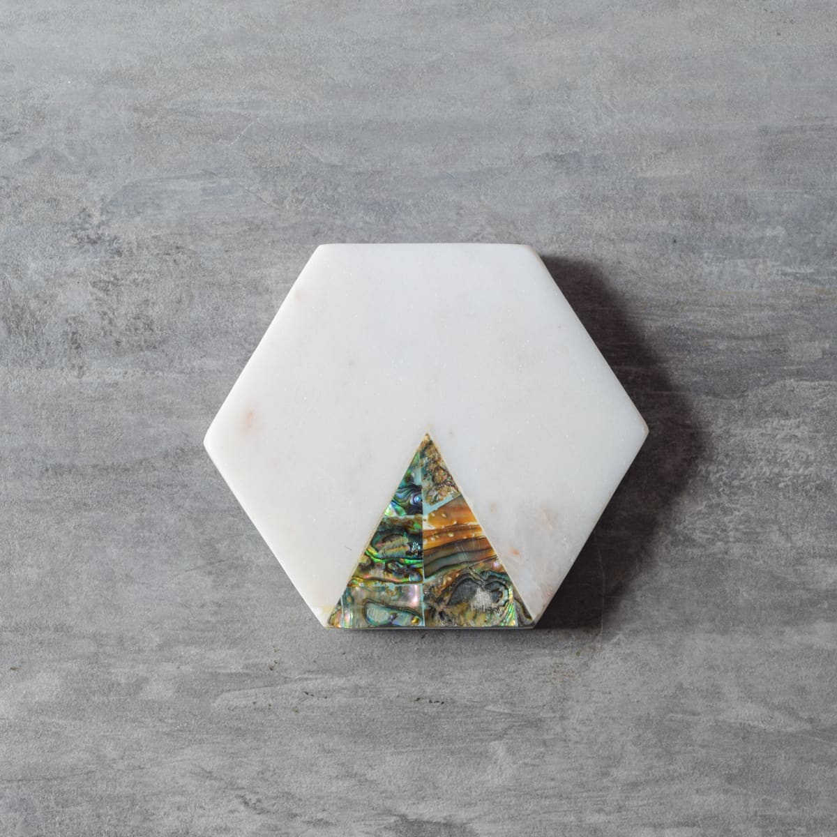 Stefano Marble Coasters with Abalone Shell Inlay (Set of 2) - Home Artisan