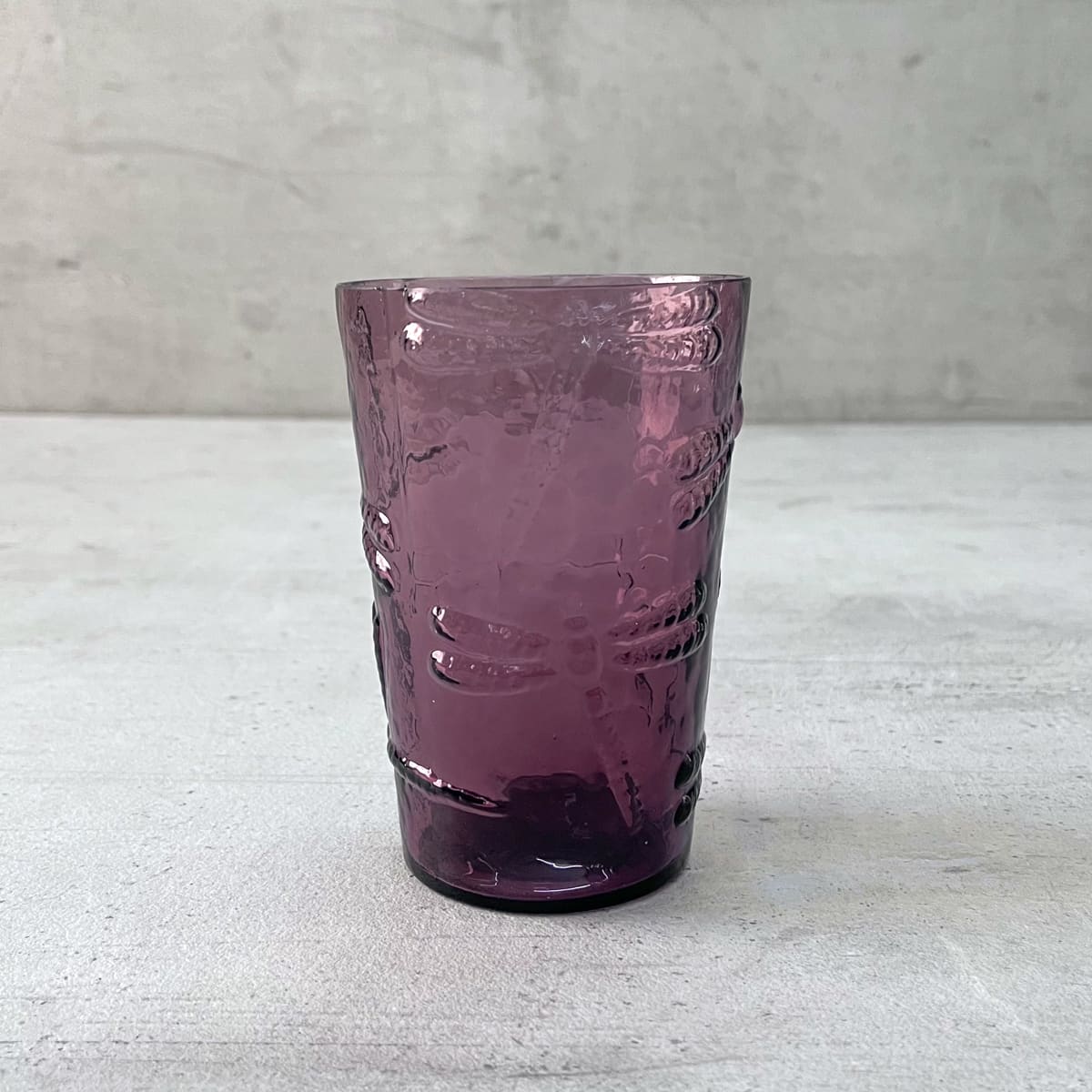 Evren Plum Dragonfly Drinking Glass (Set of 2) - Home Artisan