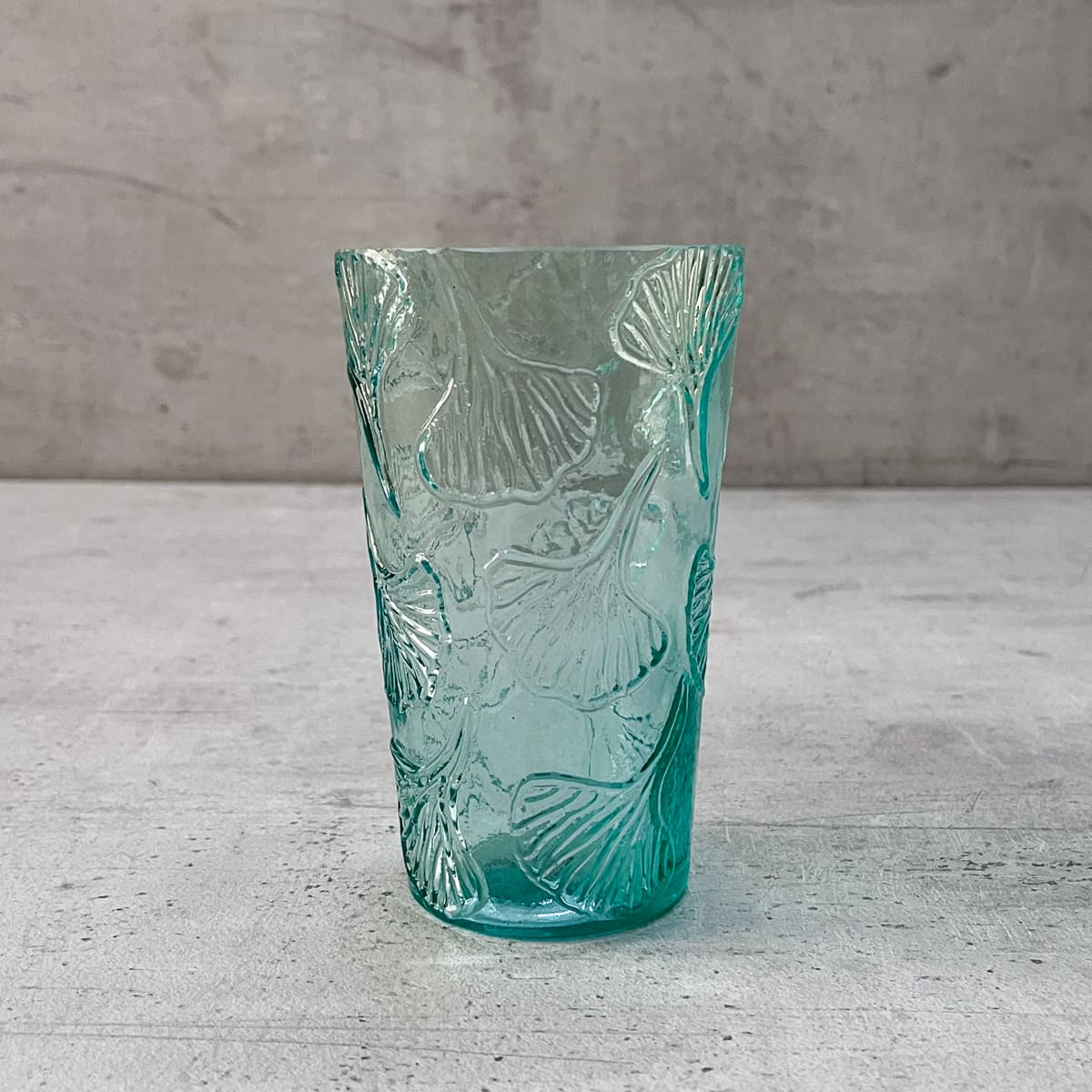 Jeremiah Turquoise Gingko Leaf Drinking Glass (Set of 2) - Home Artisan