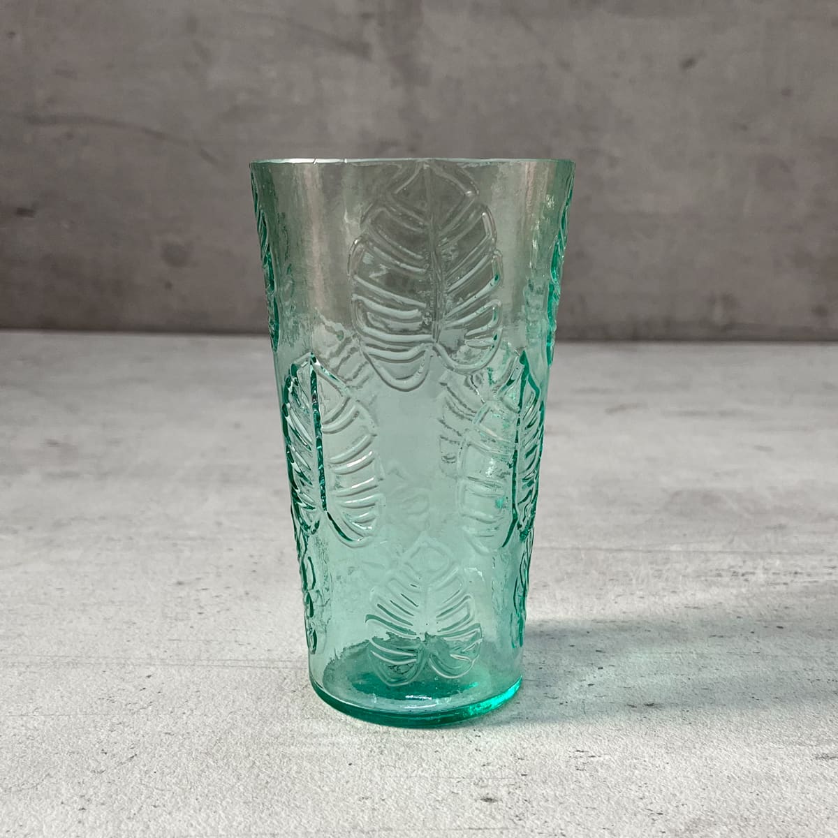 Bruno Turquoise Monstera Leaf Drinking Glass (Set of 2) - Home Artisan