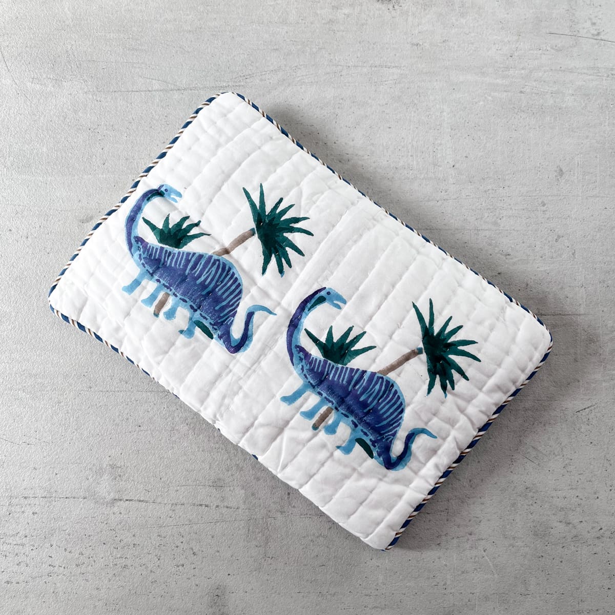 Spike Dinosaur Hand Block Print Cotton Quilt Set - Home Artisan