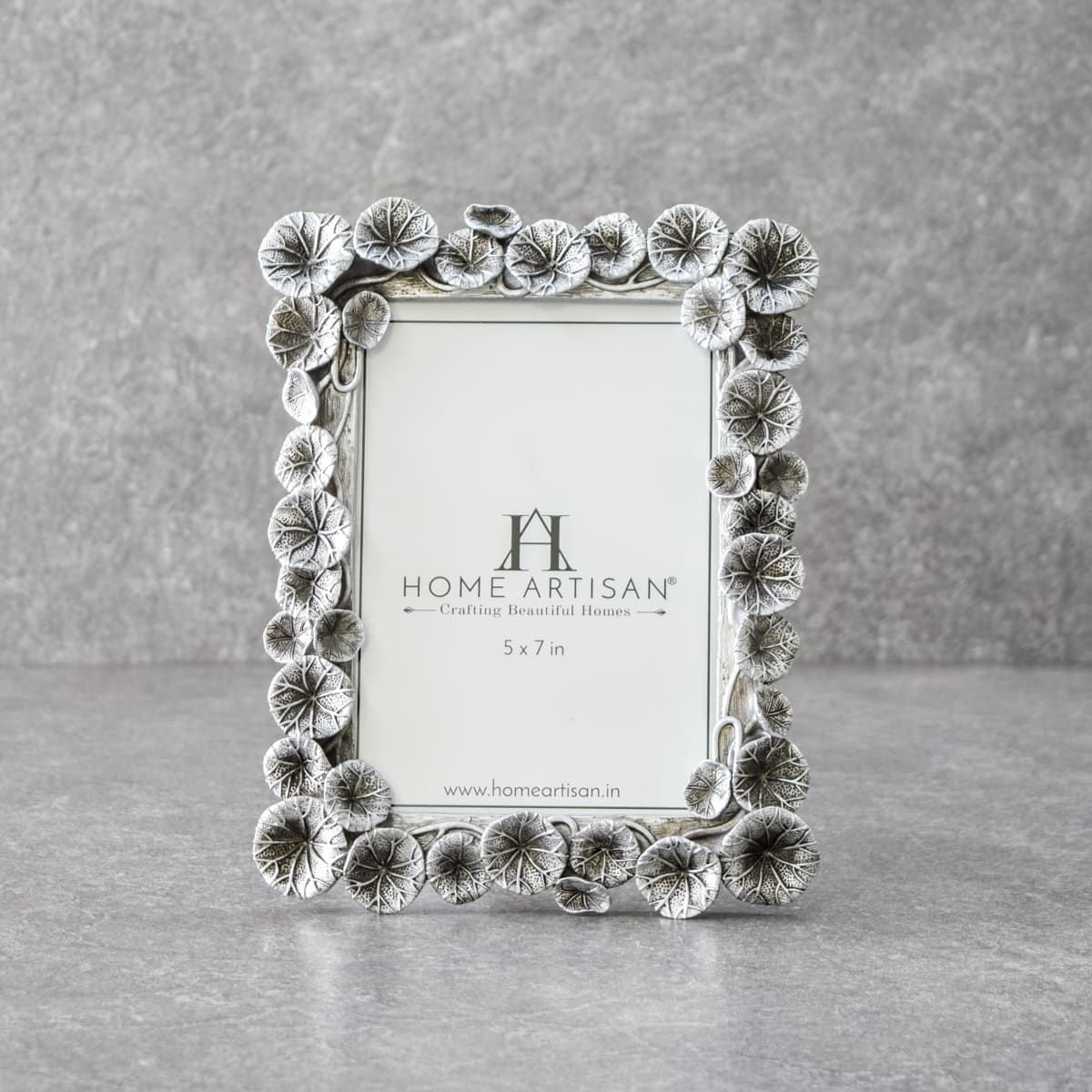 Malia Silver Leaf Photo Frame (5x7) - Home Artisan