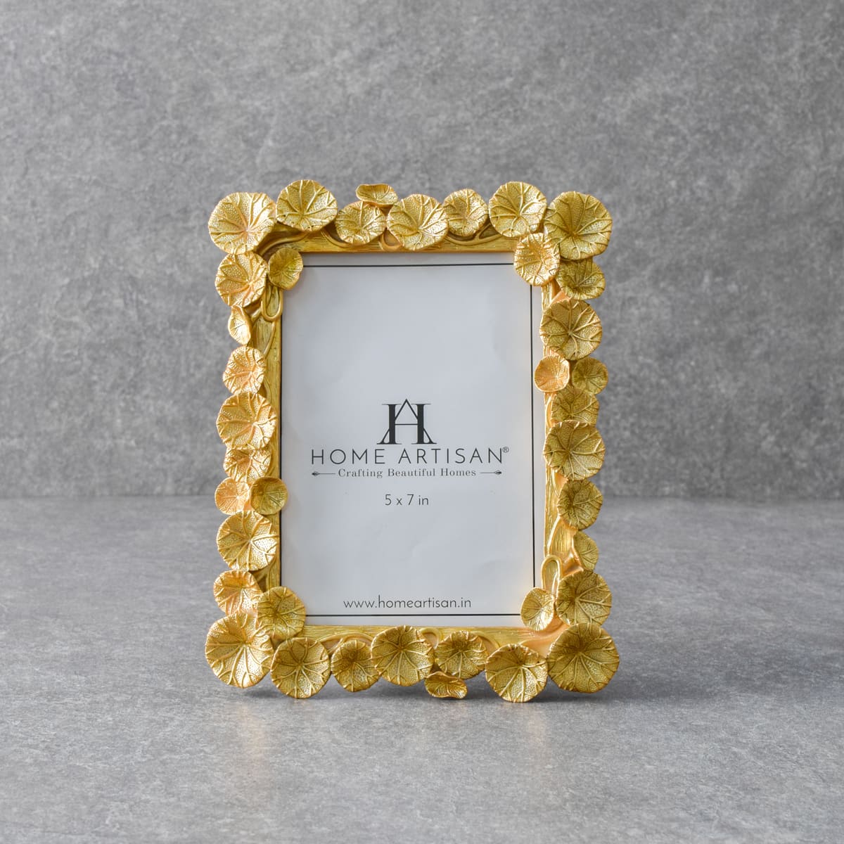 Malia Golden Leaf Photo Frame (5x7) - Home Artisan