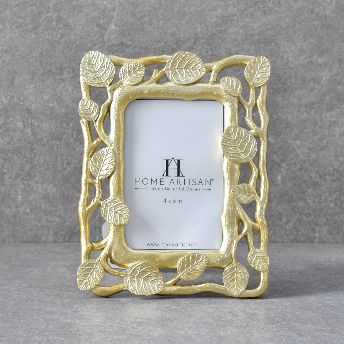 McQueen Golden Leaf Photo Frame (4x6) - Home Artisan