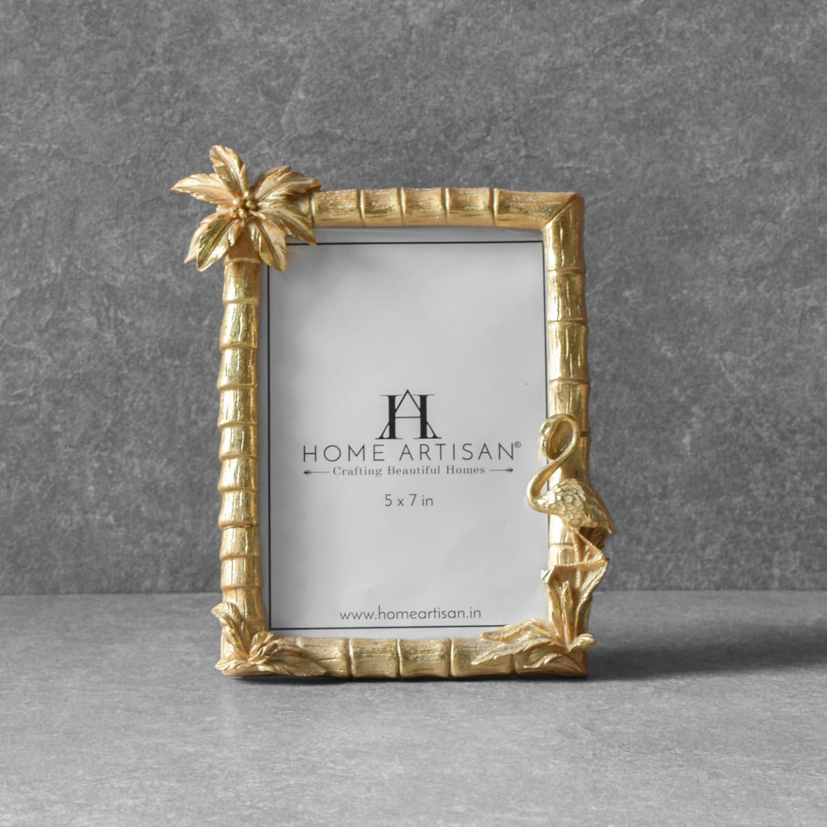 Anais Tropical Detail Golden Photo Frame (5x7) - Home Artisan