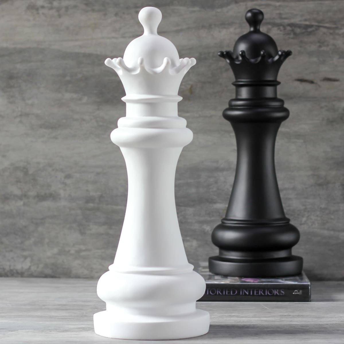 Chess Queen Sculpture - White - Home Artisan