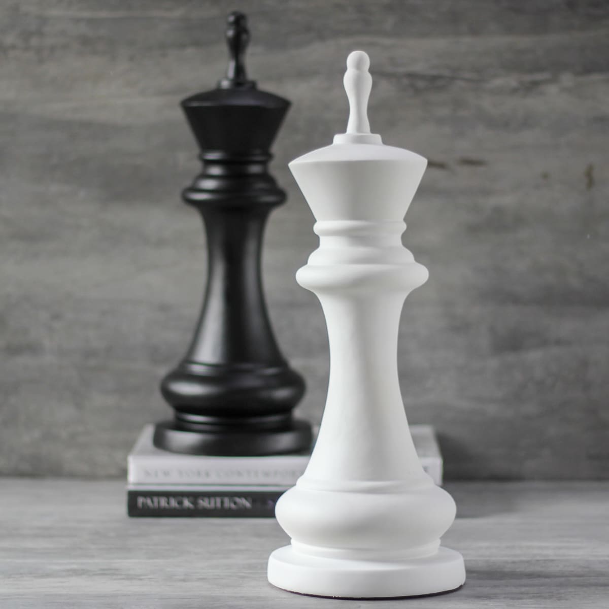 Chess King Sculpture - White - Home Artisan