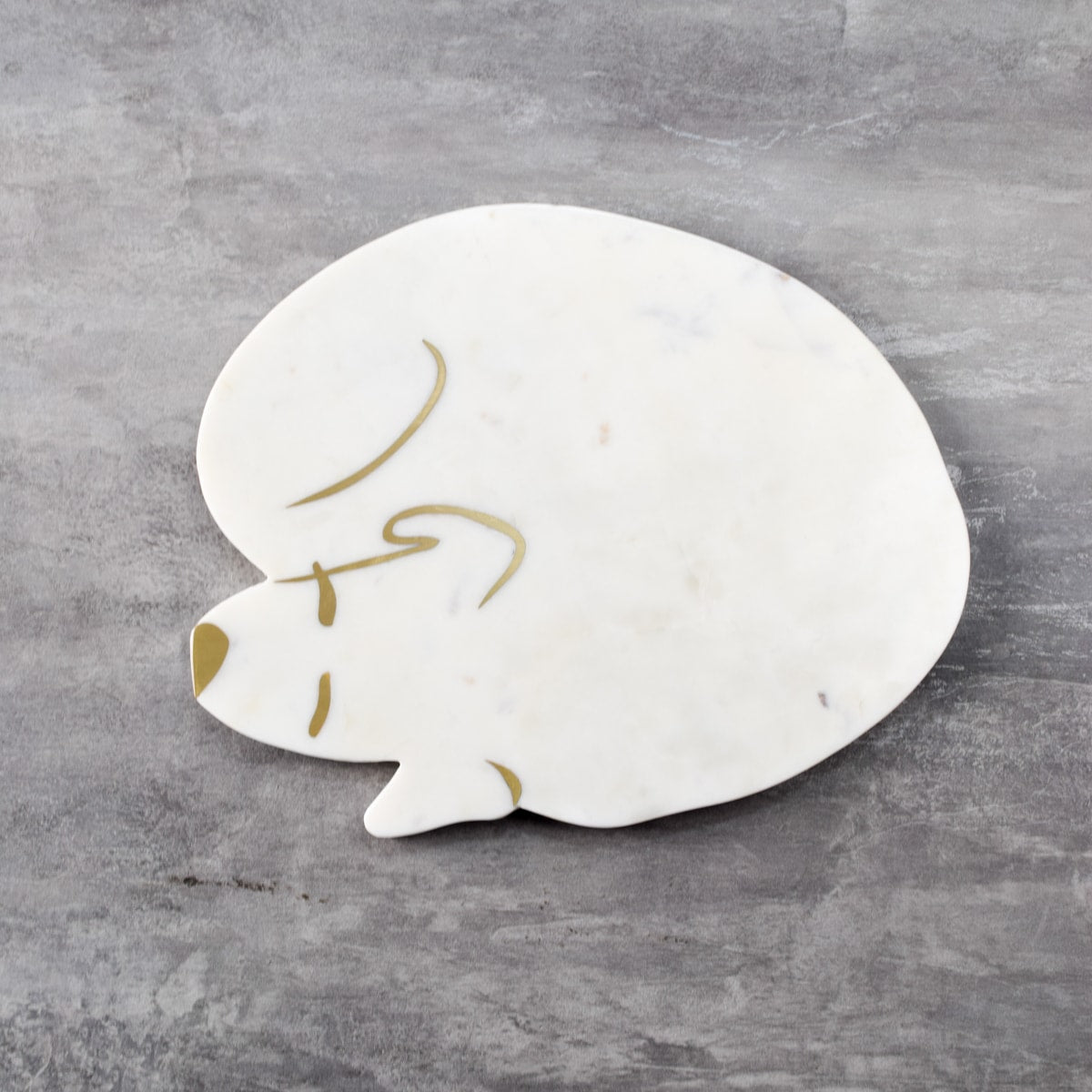 Brooks Marble and Brass Dog Platter  - Home Artisan