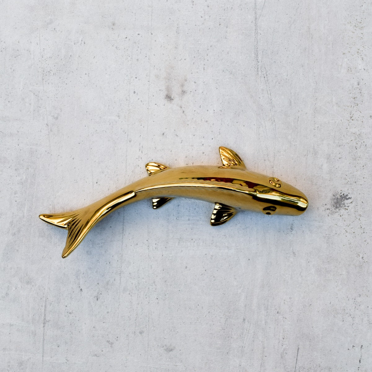 Finley Gold Fish Ceramic Wall Sculptures - Set of 3