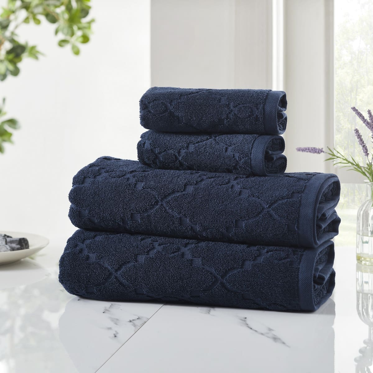 Indigo blue 2025 bath towels