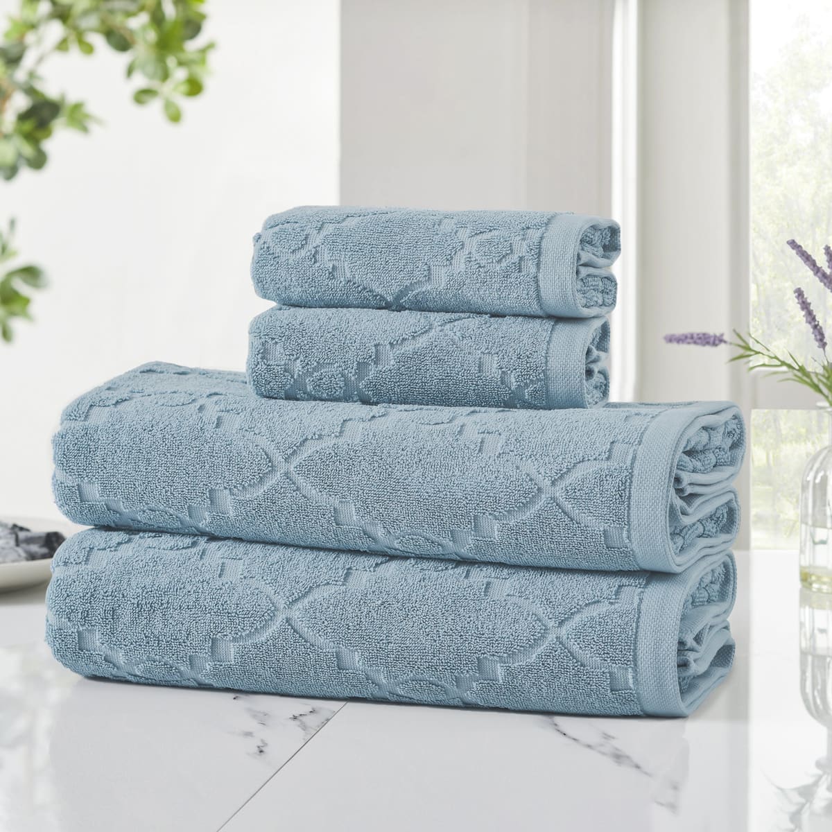 Light blue bath online towel sets