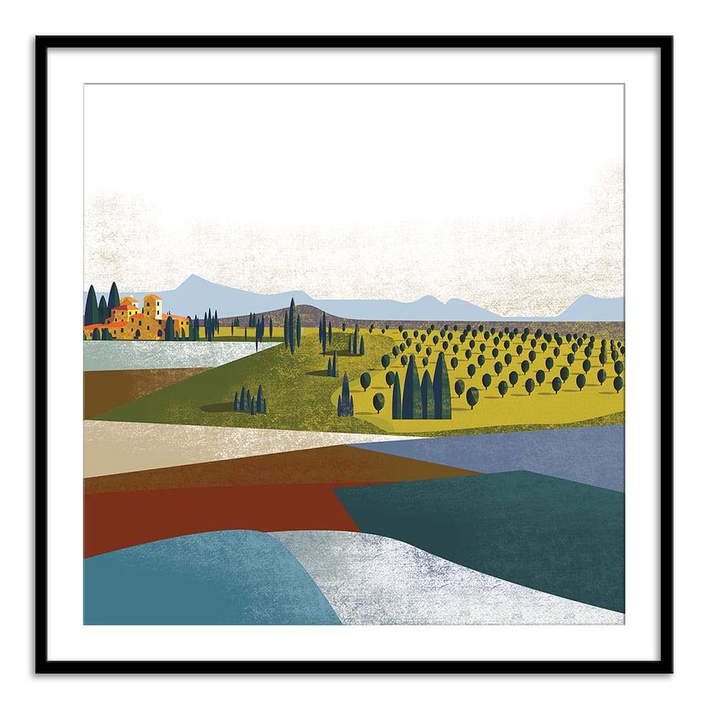 Illustrated Italian Landscape II
 - Home Artisan