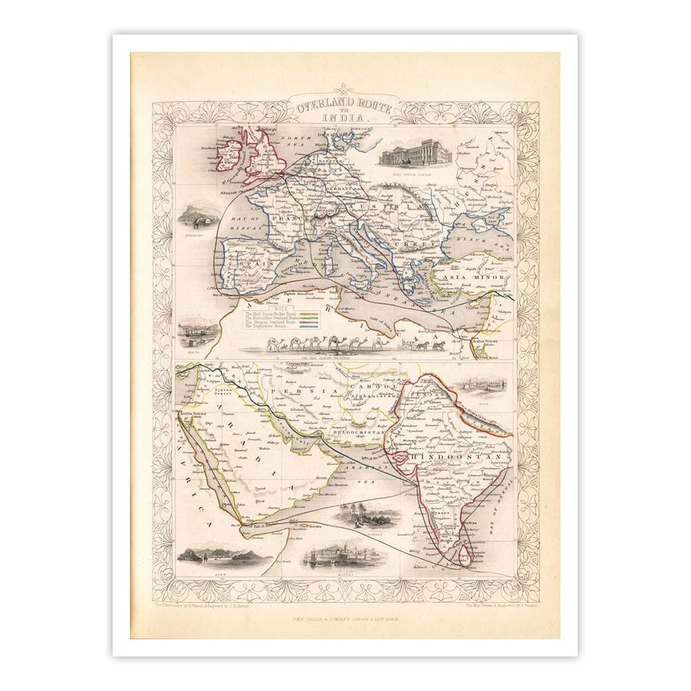 Overland Route to India [1851] - Home Artisan